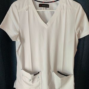 White scrub top Brand New